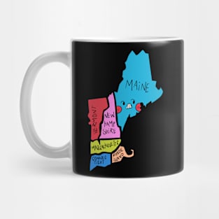 Kawaii American states, Cute American States Mug